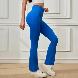Women Yoga Fashion Solid Color Sports Flared Pants